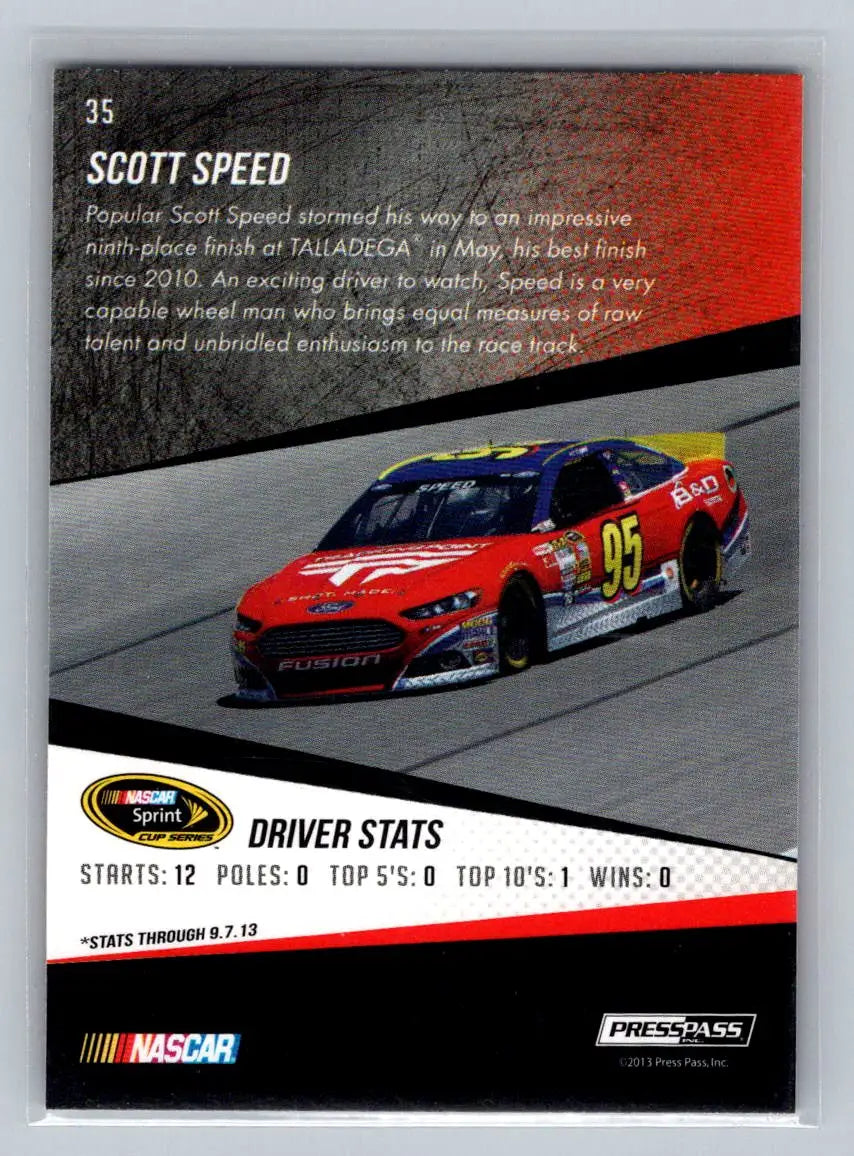 2014 Press Pass #35 Scott Speed Leavine Family Racing - Racing Card Single