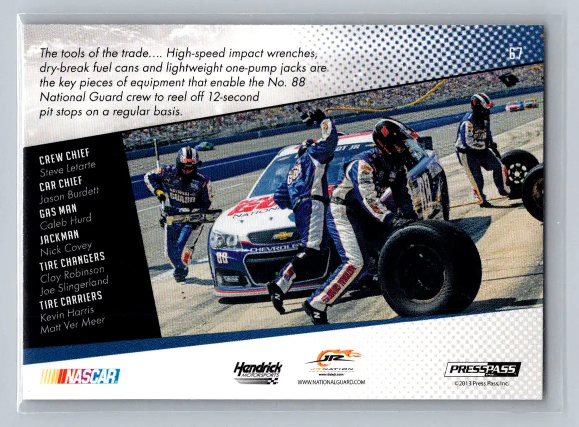 2014 Press Pass #67 Dale Earnhardt Jr. Hendrick Motorsports - Racing Card Single