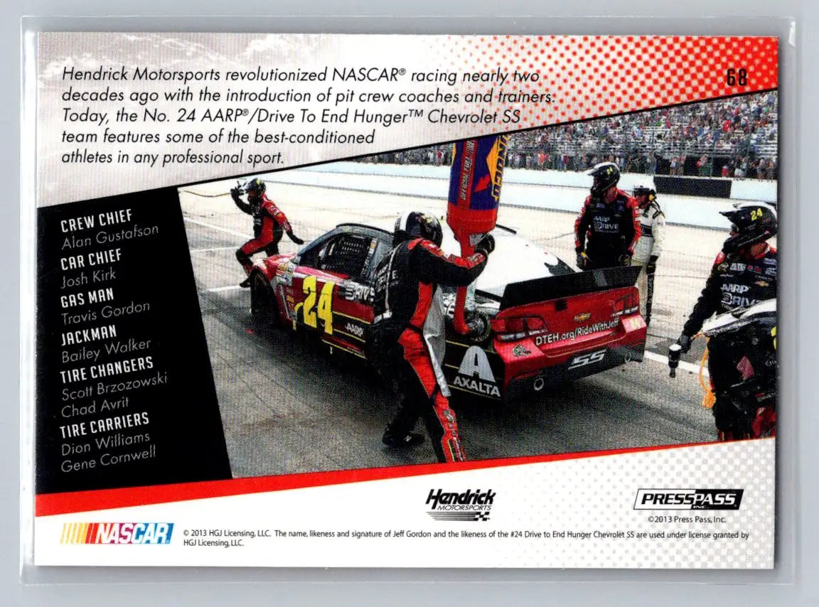 2014 Press Pass #68 Jeff Gordon Hendrick Motorsports - Racing Card Single