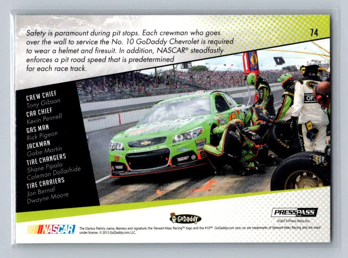 2014 Press Pass #74 Danica Patrick Stewart-Haas Racing - Racing Card Single