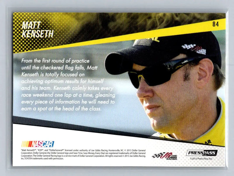 2014 Press Pass #84 Matt Kenseth Joe Gibbs Racing - Racing Card Single