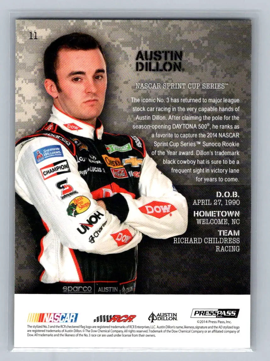 2014 Press Pass American Thunder #11 Austin Dillon Richard Childress Racing - Racing Card Single