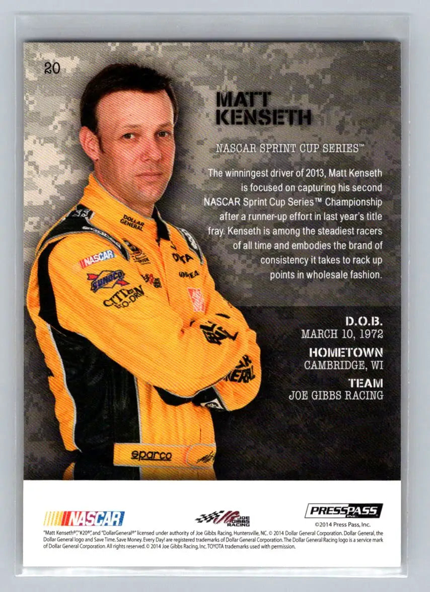 2014 Press Pass American Thunder #20 Matt Kenseth Joe Gibbs Racing - Racing Card Single