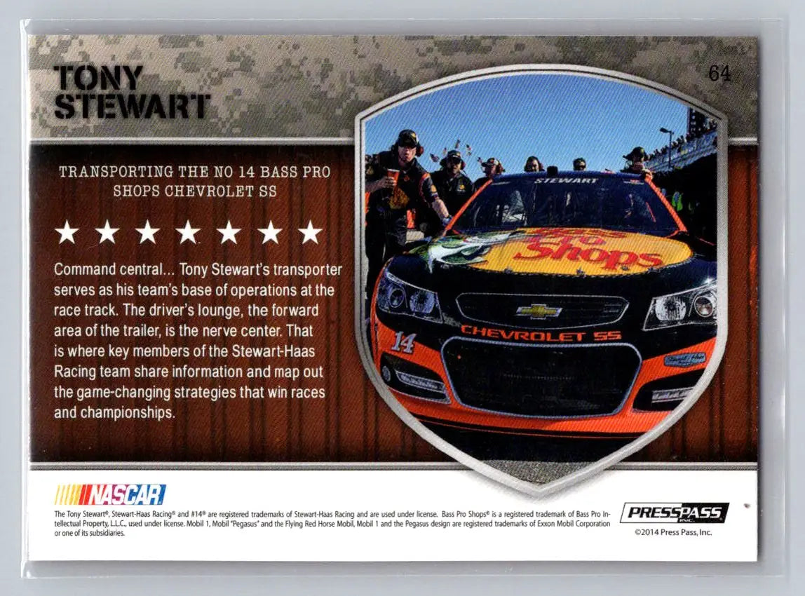 2014 Press Pass American Thunder #64 Bass Pro Shops/Mobil 1 Color Proof Magenta - Racing Card Single