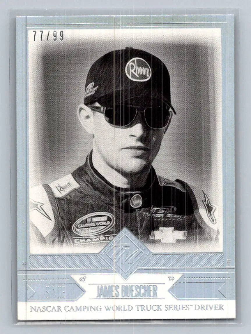 2014 Press Pass Total Memorabilia #40 James Buescher Black and White #/99 - Racing Card Single