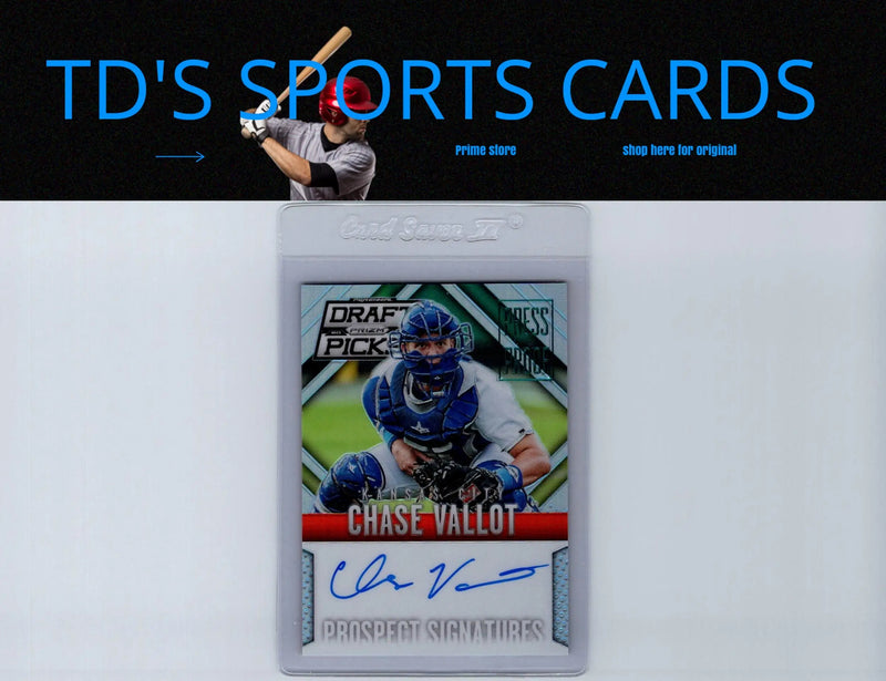 Chase Vallot autograph baseball card from 2014 Prizm Perennial Draft Picks series
