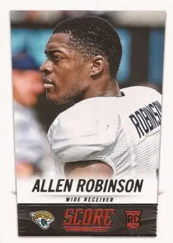 2014 Score Rookies Allen Robinson football card with original gloss and simply sandoval