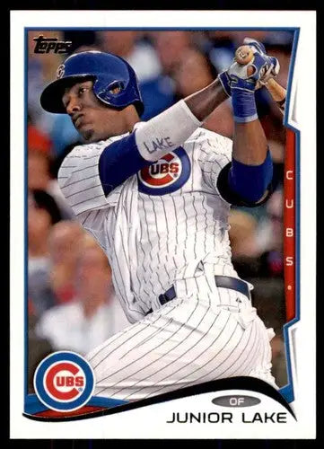 Junior Lake baseball card with original gloss from 2014 Topps NM-MT Cubs