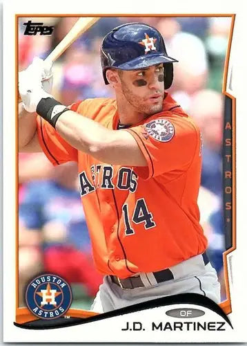 Original gloss baseball card featuring J.D. Martinez NM-MT Astros ID 5577