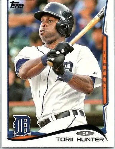Torii Hunter baseball card with original gloss from 2014 Topps #112 NM-MT Tigers