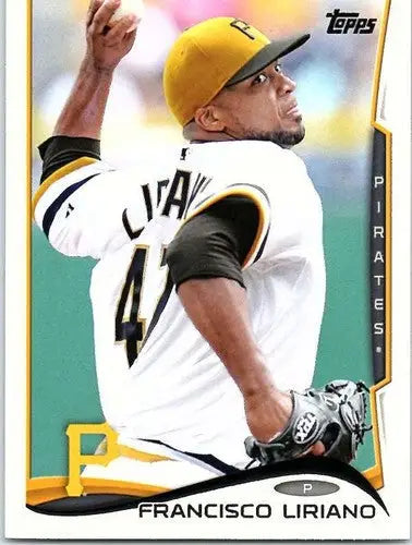 Original gloss baseball trading card of Francisco Liriano NM-MT in Pittsburgh Pirates uniform