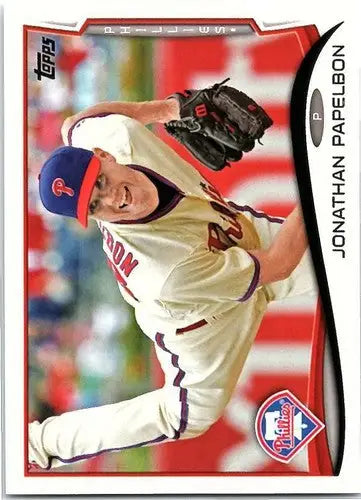 Jonathan Papelbon baseball card with original gloss, NM-MT Phillies, 2014 Topps #122
