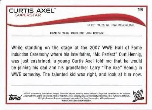 2014 Topps #13 Curtis Axel NM-MT ID:6340 - Other