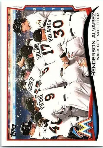 2014 Topps Henderson Alvarez baseball card with original gloss NM-MT Marlins ID 18201