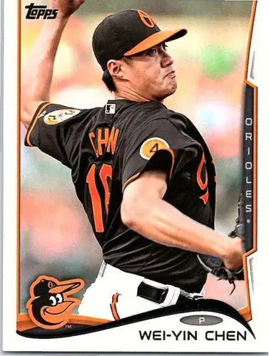 2014 Topps Wei-Yin Chen NM-MT Orioles baseball card with original gloss