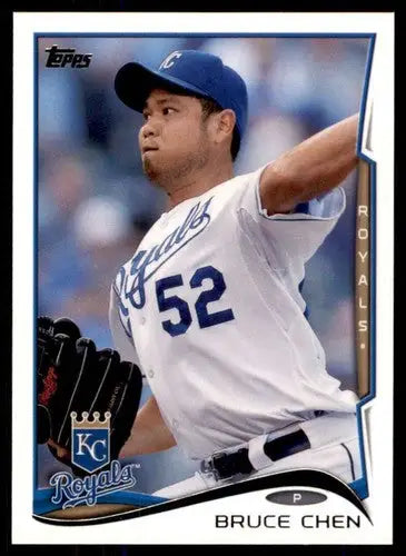 Bruce Chen baseball card with original gloss from 2014 Topps NM-MT Royals