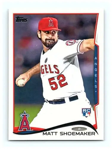 Matt Shoemaker baseball card featuring original gloss rookie angels from 2014 Topps