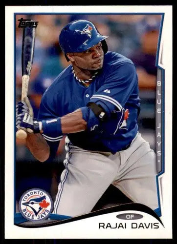Rajai Davis Blue Jays baseball card with original gloss from 2014 Topps #165