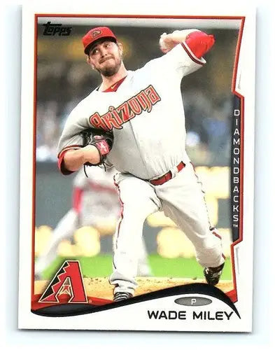 Original gloss Wade Miley baseball card from 2014 Topps #170 featuring Diamondbacks ID 5602