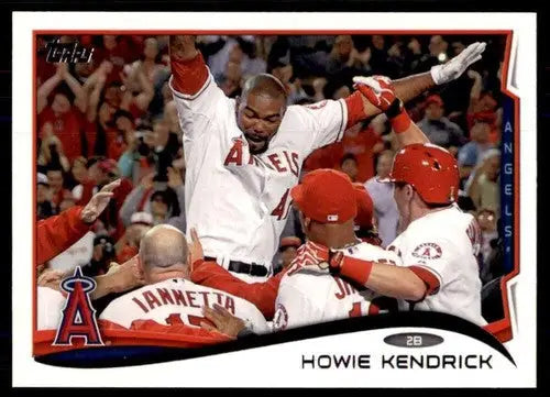 Original gloss Howie Kendrick baseball card 2014 Topps NM-MT Angels ID 72267