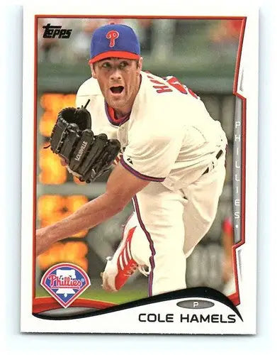 2014 Topps Cole Hamels NM-MT baseball card with original gloss from Phillies team
