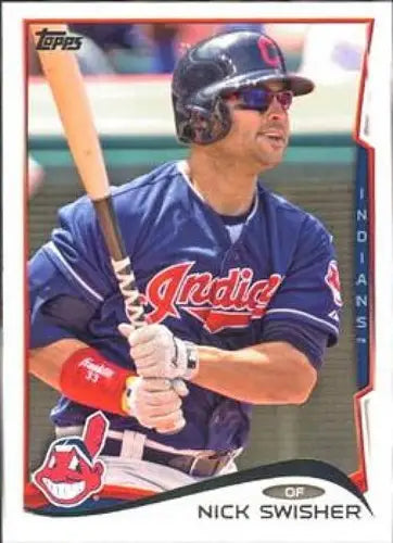 Original gloss Nick Swisher baseball card from 2014 Topps #198 simply Sandoval Indians NM-MT