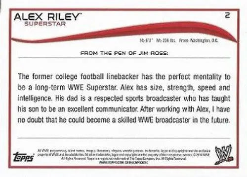 2014 Topps #2 Alex Riley NM-MT ID:6336 - Baseball Card Single