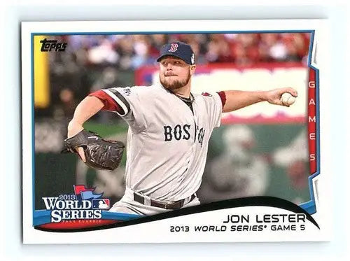 2014 Topps Jon Lester baseball card with original gloss from Simply Sandoval collection