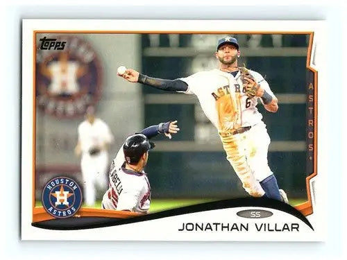 Original gloss of Jonathan Villar baseball card from 2014 Topps NM-MT Astros
