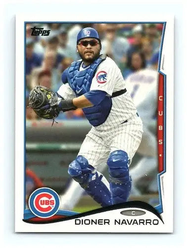 Original gloss Dioner Navarro baseball card 2014 Topps NM-MT Cubs ID5617