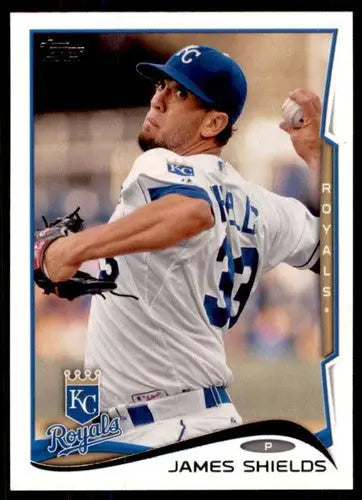 2014 Topps James Shields baseball card with original gloss and NM-MT condition