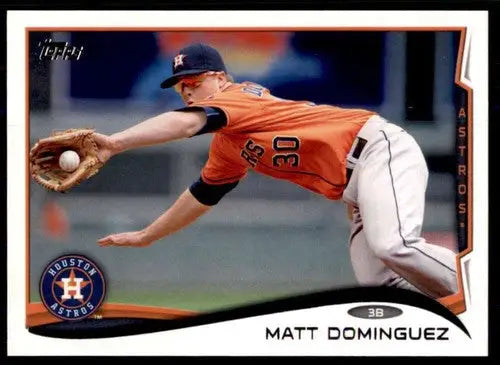 2014 Topps Matt Dominguez baseball card with original gloss, NM-MT grade for Astros