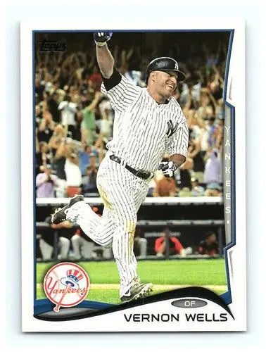 Vernon Wells baseball card with original gloss from 2014 Topps Yankees series
