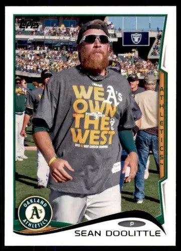 Original gloss Sean Doolittle baseball card 2014 Topps #226 NM-MT Athletics