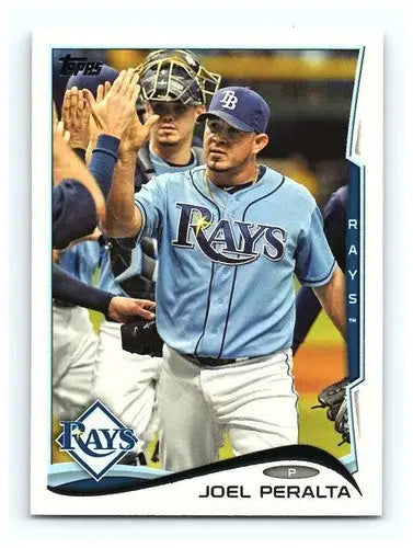2014 Topps Joel Peralta baseball card with original gloss NM-MT Rays ID 18614