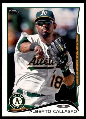 Baseball card featuring Alberto Callaspo NM-MT from 2014 Topps original gloss