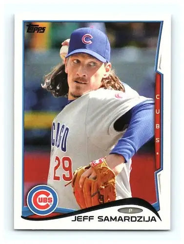 Original gloss Jeff Samardzija baseball card from 2014 Topps #239 NM-MT Cubs