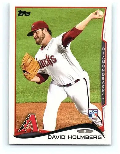 Original gloss baseball card featuring David Holmberg rookie from 2014 Topps
