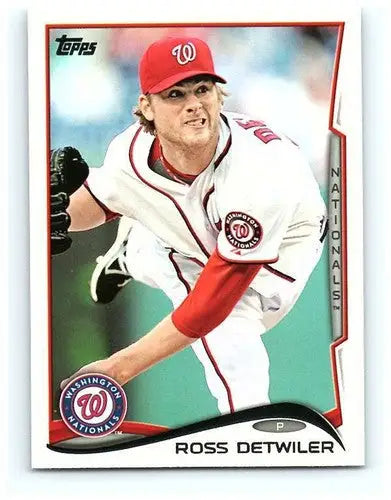2014 Topps Ross Detwiler Nationals baseball card with original gloss and NM-MT grade