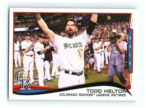 Original gloss Todd Helton baseball card 2014 Topps #253 NM-MT Rockies