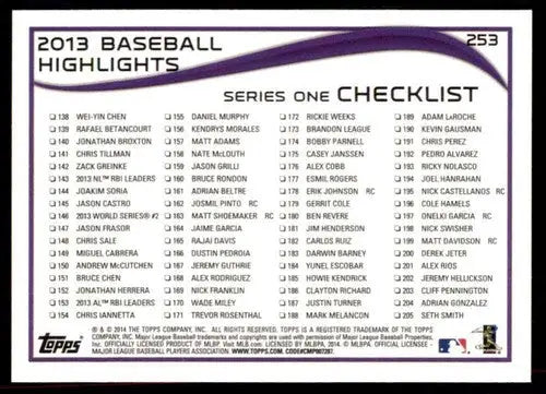 2014 Topps #253 Todd Helton NM-MT Rockies ID:70772 - Baseball Card Single