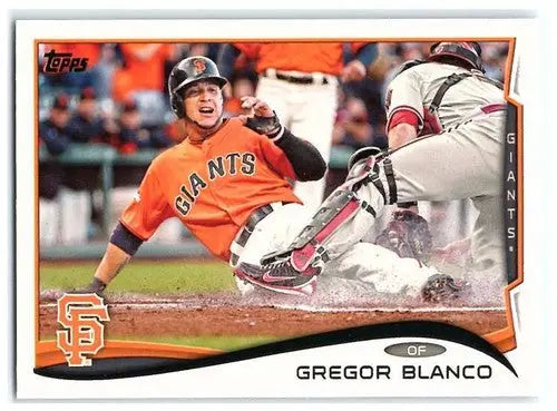 Original gloss Gregor Blanco baseball card 2014 Topps NM-MT Giants ID 19332