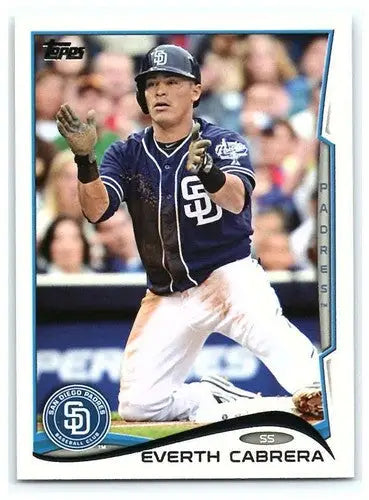 Original gloss Everth Cabrera baseball card 2014 Topps NM-MT Padres image