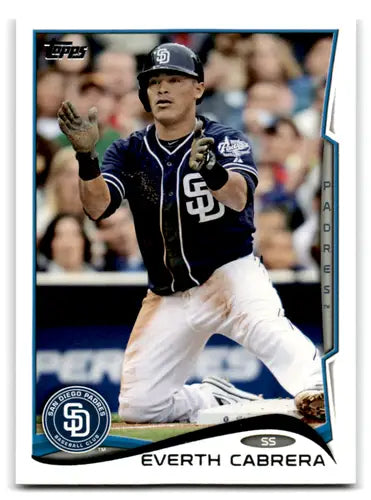 Original gloss Everth Cabrera baseball card from 2014 Topps #280 NM-MT Padres