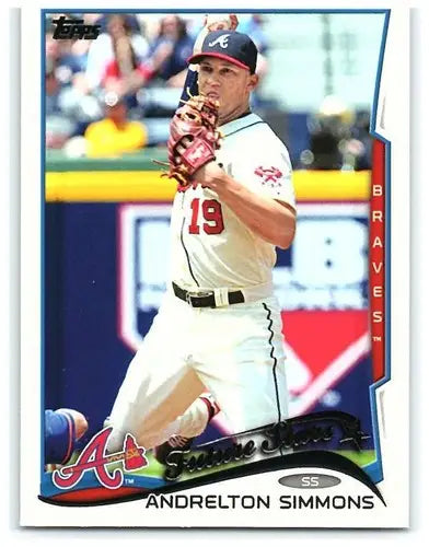 Andrelton Simmons baseball card with original gloss from 2014 Topps #283 NM-MT