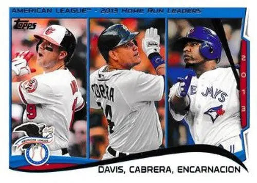 Original gloss baseball card featuring Cabrera Encarnacion and Chris Davis NM-MT