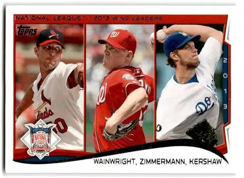 2014 Topps #294 Wainwright/Zimmermann/Kershaw NM-MT ID:81576 - Baseball Card Single