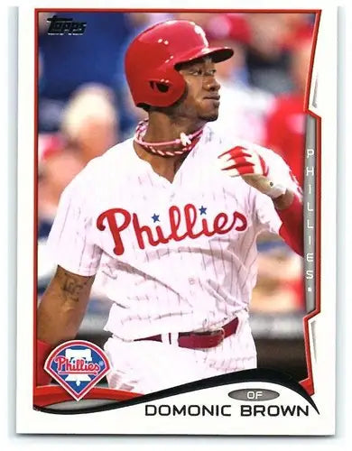 Original gloss Domonic Brown baseball card 2014 Topps NM-MT Phillies ID 5647