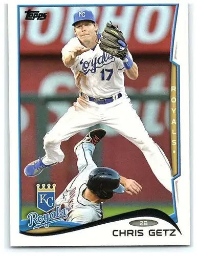 2014 Topps Chris Getz baseball card with original gloss, NM-MT Royals ID 5649