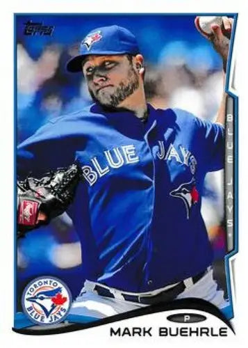 Original gloss baseball card of Mark Buehrle from 2014 Topps #30 Blue Jays sports cards